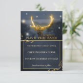 Hirschweihnachtskarte Save the Date (Stehend Vorderseite)