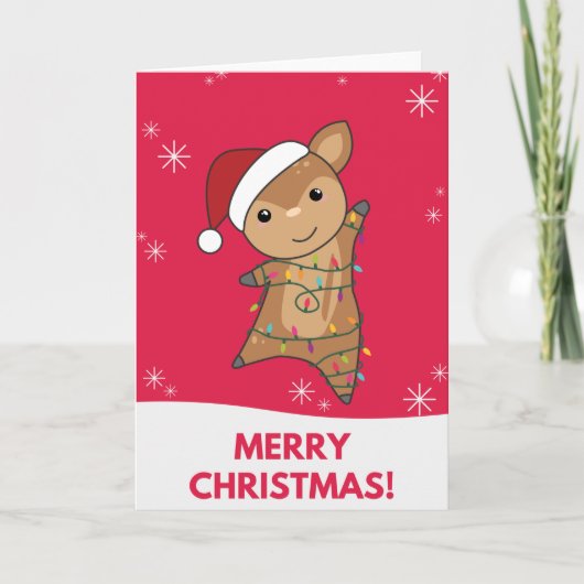 Hirschweihnachtskarte Wintertiere Karte (Vorderseite)