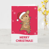 Hirschweihnachtskarte Wintertiere Karte (Gelbe Blume)