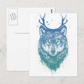 Hirschwolf Postkarte (Vorne/Hinten)