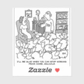 Hirte arbeitete mit seiner Schafe von Zuhause Aufkleber (Blatt)