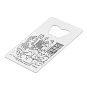 Hirte arbeitete mit seiner Schafe von Zuhause Geldbeutel Flaschenöffner (Rückseite Schrägansicht)