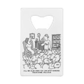 Hirte arbeitete mit seiner Schafe von Zuhause Geldbeutel Flaschenöffner (Rückseite)