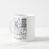 Hirte arbeitete mit seiner Schafe von Zuhause Kaffeetasse (Vorderseite Links)