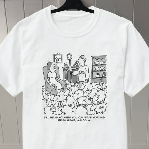 Hirte arbeitete mit seiner Schafe von Zuhause T-Shirt