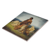 Hirte in einer ländlichen Landschaft Fliese (Seite)