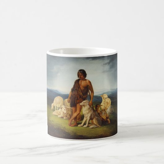 Hirte in einer ländlichen Landschaft Kaffeetasse (Mittel)