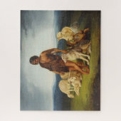 Hirte in einer ländlichen Landschaft Puzzle (Vertikal)
