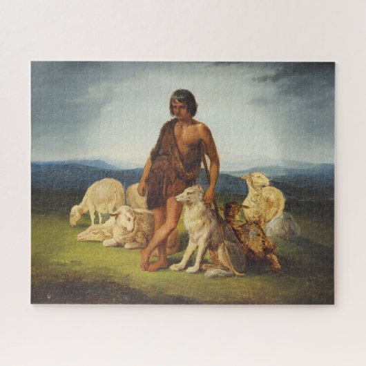 Hirte in einer ländlichen Landschaft Puzzle (Horizontal)