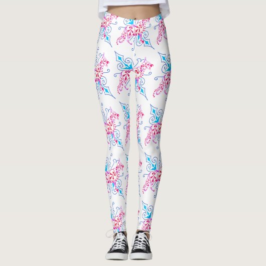 Hirte Leggins Rosa Blütenblüte (Vorderseite)
