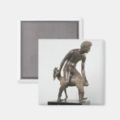 Hirte melken eine Ziege Magnet (Vorderseite/Rückseite)