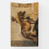 Hirte mit Pferd (Pferde) Banner (Vertikal)