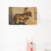 Hirte mit Pferd (Pferde) Banner (InSitu)