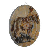 Hirte mit Pferd (Pferde) Dartscheibe (Vorderseite Links)