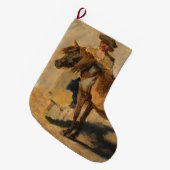 Hirte mit Pferd (Pferde) Großer Weihnachtsstrumpf (Vorderansicht (hängend))