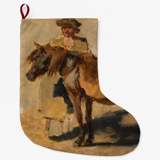 Hirte mit Pferd (Pferde) Großer Weihnachtsstrumpf (Vorderseite)