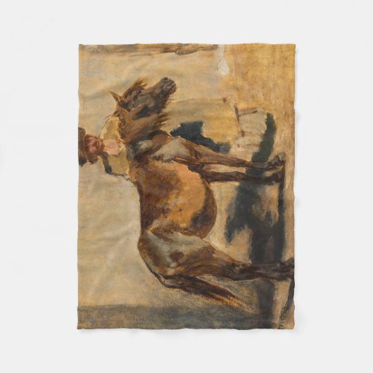 Hirte mit Pferd (Pferdeart) Fleecedecke (Vorderseite)