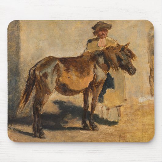 Hirte mit Pferd (Pferdeart) Mousepad (Vorne)