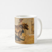 Hirte mit Pferd (Reitkunst) Kaffeetasse (VorderseiteRechts)