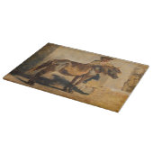 Hirte mit Pferd (Reitkunst) Schneidebrett (Ecke)