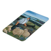 Hirte mit Schafen in der Flusslandschaft Magnet (Linke Seite)