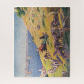 Hirte mit seiner Schafe, die das Meer beobachten Puzzle (Vertikal)