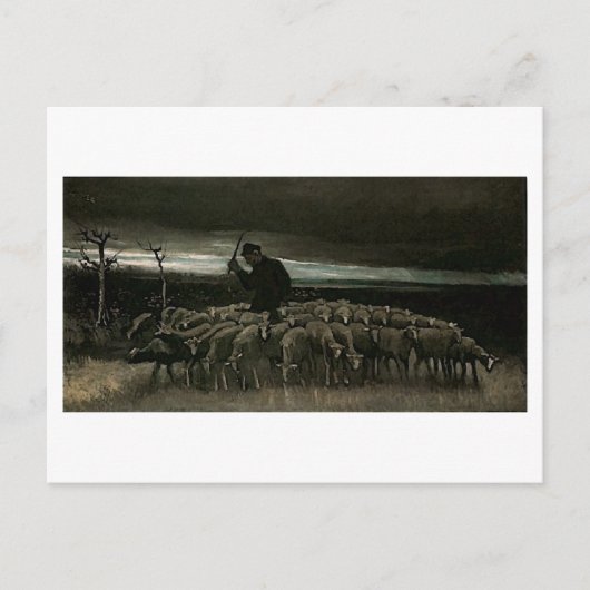 Hirte, Schleuse von Sheep Van Gogh Fine Art Postkarte (Vorderseite)