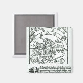 Hirte unter Sonne, Mond und Sternen Magnet (Vorderseite/Rückseite)