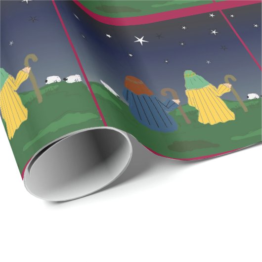 Hirten beobachten ihre Herden Geschenkpapier (Rolleneckpunkt)