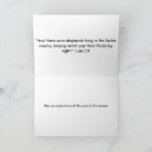 Hirten beobachten ihre Herden nachts Feiertagskarte (Innenseite)