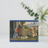 Hirten beten Säugling Jesus Postkarte (Stehend Vorderseite)