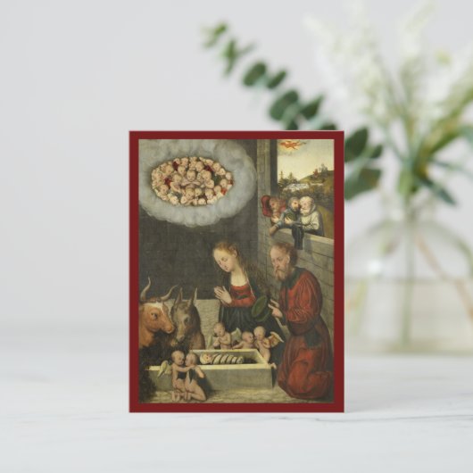 Hirten bewundern Jesus von Cranach Postkarte (Stehend Vorderseite)