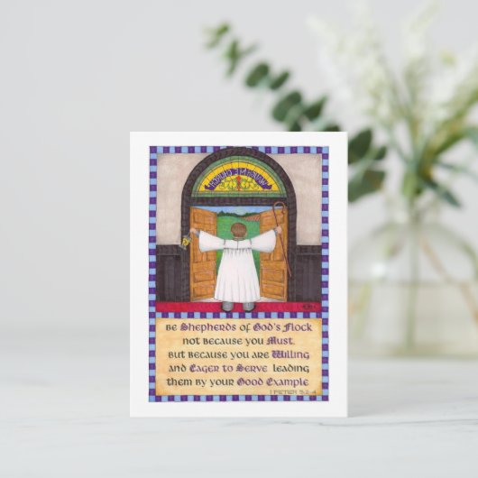 Hirten der Inspirationspostkarte Gottes Flock Postkarte (Stehend Vorderseite)