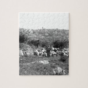 Hirten hüten Herden in der Nähe von Bethlehem Puzzle