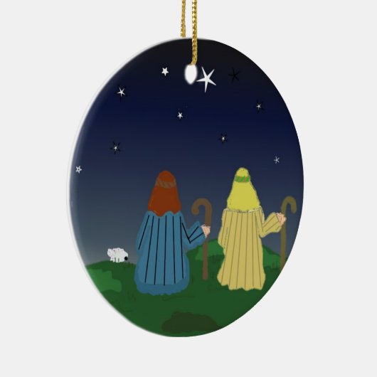 Hirten in den Feldern Keramikornament (Rechts)