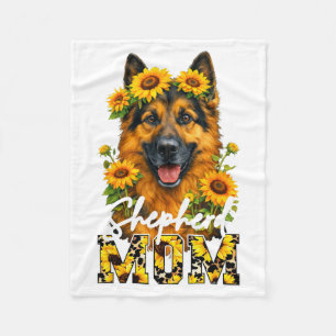 Hirten-Mutter Sonnenblume Deutscher Schäferhund Ha Fleecedecke