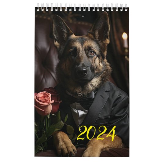 Hirten und Dobermans. 2024 Kalender (Rückseite)