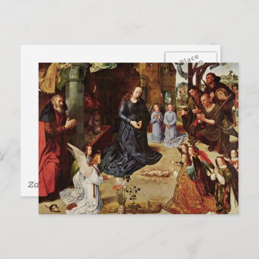 Hirten und Engel Adore Ihm Postkarte (Vorne/Hinten)