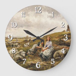 Hirten vor den Toren der Stadt Große Wanduhr