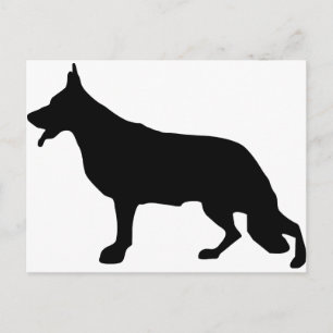 Hirtenhund Minimalillustration Postkarte