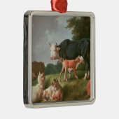 Hirtenszene Silbernes Ornament (Rechts)