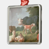 Hirtenszene Silbernes Ornament (Links)