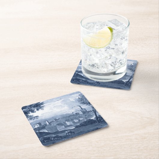 HirtenToile - Brücke Rechteckiger Pappuntersetzer (Vor Ort)