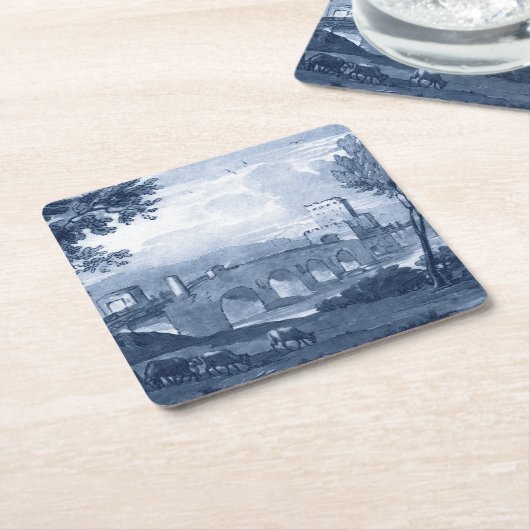 HirtenToile - Brücke Rechteckiger Pappuntersetzer (angewinkelt)