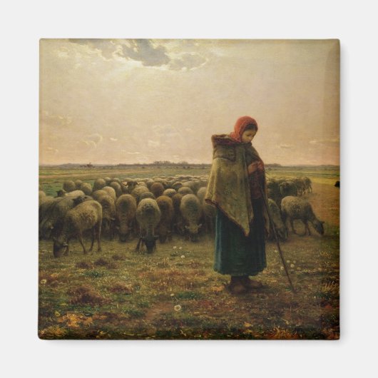 Hirtin mit ihrer Flock, 1863 Magnet (Vorne)