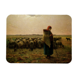 Hirtin mit ihrer Flock, 1863 Magnet