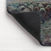 Hirtin mit ihrer Flock, Jean-Francois Millet Mousepad (Ecke)