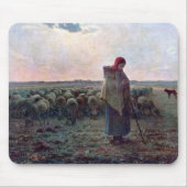 Hirtin mit ihrer Flock, Jean-Francois Millet Mousepad (Vorne)