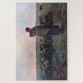 Hirtin mit ihrer Flock, Jean-Francois Millet Puzzle (Vertikal)
