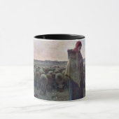 Hirtin mit ihrer Flock, Jean-Francois Millet Tasse (Zentrum)
